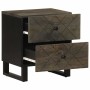 Mesita de noche de madera maciza de mango negra 40x33x46 cm de , Mesitas de noche - Ref: Foro24-4017682, Precio: 69,84 €, Des...
