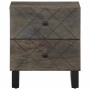Mesita de noche de madera maciza de mango negra 40x33x46 cm de , Mesitas de noche - Ref: Foro24-4017682, Precio: 69,84 €, Des...