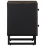 Mesita de noche de madera maciza de mango negra 40x33x46 cm de , Mesitas de noche - Ref: Foro24-4017682, Precio: 69,84 €, Des...