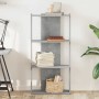 Librería de 3 niveles madera gris hormigón 60x30x120 cm de , Librerías y estanterías - Ref: Foro24-860268, Precio: 58,76 €, D...