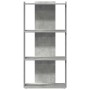 Librería de 3 niveles madera gris hormigón 60x30x120 cm de , Librerías y estanterías - Ref: Foro24-860268, Precio: 58,76 €, D...