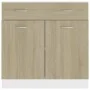 Armario inferior cajón madera ingeniería roble 80x46x81,5 cm de vidaXL, Armarios de cocina - Ref: Foro24-801239, Precio: 139,...