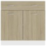 Armario inferior cajón madera ingeniería roble 80x46x81,5 cm de vidaXL, Armarios de cocina - Ref: Foro24-801239, Precio: 136,...