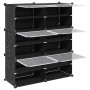 Estantería de cubos con 6 compartimentos y puertas PP negro de , Zapateros y organizadores de calzado - Ref: Foro24-4019576, ...