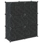 Estantería de cubos con 6 compartimentos y puertas PP negro de , Zapateros y organizadores de calzado - Ref: Foro24-4019576, ...