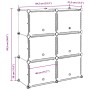 Estantería de cubos con 6 compartimentos y puertas PP negro de , Zapateros y organizadores de calzado - Ref: Foro24-4019576, ...
