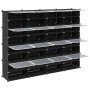 Estantería de cubos con 16 compartimentos y puertas PP negro de , Zapateros y organizadores de calzado - Ref: Foro24-4019581,...