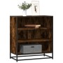 Aparador madera ingeniería y metal roble ahumado 68x35x76 cm de , Aparadores - Ref: Foro24-848976, Precio: 76,36 €, Descuento: %