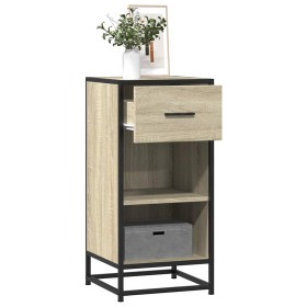 Aparador madera ingeniería y metal roble Sonoma 35,5x35x76 cm de , Aparadores - Ref: Foro24-848955, Precio: 58,56 €, Descuent...