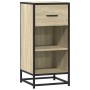 Aparador madera ingeniería y metal roble Sonoma 35,5x35x76 cm de , Aparadores - Ref: Foro24-848955, Precio: 58,56 €, Descuent...
