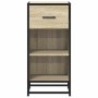 Aparador madera ingeniería y metal roble Sonoma 35,5x35x76 cm de , Aparadores - Ref: Foro24-848955, Precio: 58,56 €, Descuent...