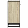 Aparador madera ingeniería y metal roble Sonoma 35,5x35x76 cm de , Aparadores - Ref: Foro24-848955, Precio: 58,56 €, Descuent...