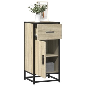 Aparador madera ingeniería y metal roble Sonoma 35,5x35x76 cm de , Aparadores - Ref: Foro24-848960, Precio: 72,19 €, Descuent...