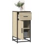Aparador madera ingeniería y metal roble Sonoma 35,5x35x76 cm de , Aparadores - Ref: Foro24-848960, Precio: 72,19 €, Descuent...