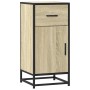 Aparador madera ingeniería y metal roble Sonoma 35,5x35x76 cm de , Aparadores - Ref: Foro24-848960, Precio: 72,19 €, Descuent...