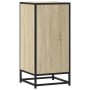 Aparador madera ingeniería y metal roble Sonoma 35,5x35x76 cm de , Aparadores - Ref: Foro24-848960, Precio: 72,19 €, Descuent...