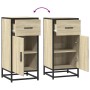Aparador madera ingeniería y metal roble Sonoma 35,5x35x76 cm de , Aparadores - Ref: Foro24-848960, Precio: 72,19 €, Descuent...