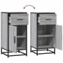Aparador madera ingeniería y metal gris Sonoma 35,5x35x76 cm de , Aparadores - Ref: Foro24-848962, Precio: 74,11 €, Descuento: %