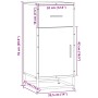 Aparador madera ingeniería y metal gris Sonoma 35,5x35x76 cm de , Aparadores - Ref: Foro24-848962, Precio: 74,11 €, Descuento: %