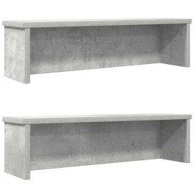 Estantes de cocina apilables 2 uds gris hormigón 60x15x16 cm de , Contenedores para utensilios de cocina - Ref: Foro24-860506...