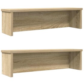 Estantes de cocina apilables 2 uds roble sonoma 60x15x16 cm de , Contenedores para utensilios de cocina - Ref: Foro24-860504,...