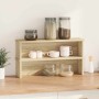 Estantes de cocina apilables 2 uds roble sonoma 60x15x16 cm de , Contenedores para utensilios de cocina - Ref: Foro24-860504,...