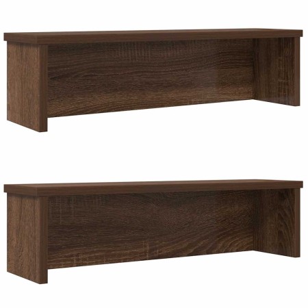 Estantes de cocina apilables 2 uds roble marrón 60x15x16 cm de , Contenedores para utensilios de cocina - Ref: Foro24-860512,...