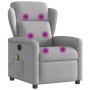 Sillón de masaje reclinable de tela gris nube de , Sillones - Ref: Foro24-4015595, Precio: 207,52 €, Descuento: %