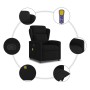 Sillón reclinable de masaje de tela negro de , Sillones - Ref: Foro24-4015588, Precio: 206,95 €, Descuento: %