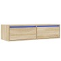 Mueble de TV con luces LED roble sonoma 100X35,5x25 cm de , Muebles TV - Ref: Foro24-860240, Precio: 80,02 €, Descuento: %
