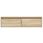 Mueble de TV con luces LED roble sonoma 100X35,5x25 cm de , Muebles TV - Ref: Foro24-860240, Precio: 80,02 €, Descuento: %