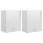 Armario colgante 2 uds contrachapada blanco brillo 50x31x60 cm de vidaXL, Armarios de cocina - Ref: Foro24-805083, Precio: 95...