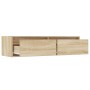 Mueble de TV con luces LED roble sonoma 100X35,5x25 cm de , Muebles TV - Ref: Foro24-860240, Precio: 80,02 €, Descuento: %