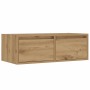 Mueble de TV con luces LED roble artisan 75x35,5x25 cm de , Muebles TV - Ref: Foro24-860237, Precio: 70,75 €, Descuento: %