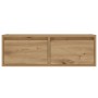 Mueble de TV con luces LED roble artisan 75x35,5x25 cm de , Muebles TV - Ref: Foro24-860237, Precio: 70,75 €, Descuento: %