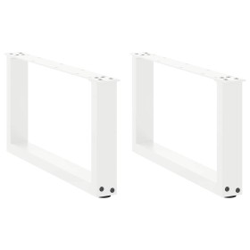 Patas de mesa de centro forma U 2uds acero blanco 60x(30-31) cm de , Patas para mesas - Ref: Foro24-4013141, Precio: 58,00 €,...