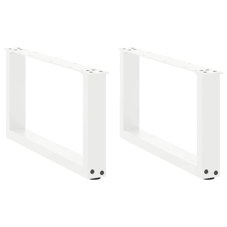 Patas de mesa de centro forma U 2uds acero blanco 60x(30-31) cm de , Patas para mesas - Ref: Foro24-4013141, Precio: 58,00 €,...