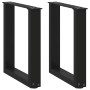 Patas de mesa de centro forma U 2uds acero negro 28x(42-43) cm de , Patas para mesas - Ref: Foro24-4013148, Precio: 53,11 €, ...