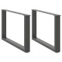 Patas para mesa de centro en forma de U 2 uds antracita acero de , Patas para mesas - Ref: Foro24-4013162, Precio: 63,71 €, D...