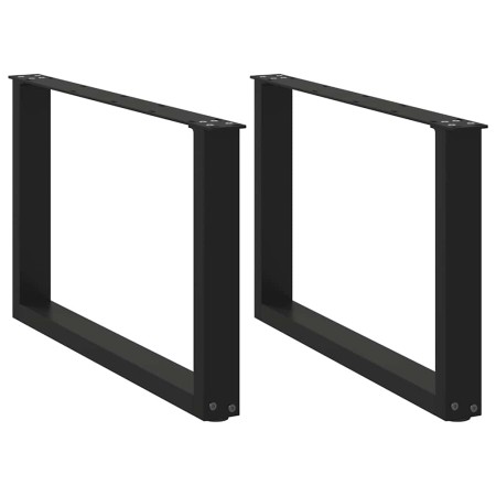 Patas de mesa de centro forma U 2uds acero negro 60x(42-43) cm de , Patas para mesas - Ref: Foro24-4013160, Precio: 82,34 €, ...