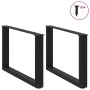 Patas de mesa de centro forma U 2uds acero negro 60x(42-43) cm de , Patas para mesas - Ref: Foro24-4013160, Precio: 82,34 €, ...