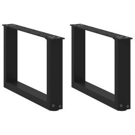 Patas de mesa de centro forma U 2uds acero negro 50x(30-31) cm de , Patas para mesas - Ref: Foro24-4013136, Precio: 63,30 €, ...