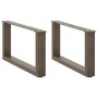 Patas de mesa centro forma U 2uds acero natural 60x(30-31) cm de , Patas para mesas - Ref: Foro24-4013143, Precio: 56,62 €, D...