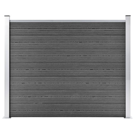 Panel de valla WPC negro 180x146 cm de vidaXL, Paneles de vallas - Ref: Foro24-148984, Precio: 201,32 €, Descuento: %