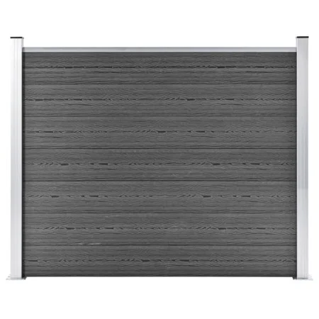 Panel de valla WPC negro 180x146 cm de vidaXL, Paneles de vallas - Ref: Foro24-148984, Precio: 220,26 €, Descuento: %
