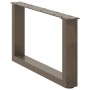 Patas de mesa centro forma U 2uds acero natural 60x(30-31) cm de , Patas para mesas - Ref: Foro24-4013143, Precio: 56,62 €, D...