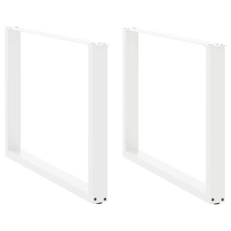 Patas para mesa comedor forma U 2uds acero blanco 100x(72-73)cm de , Patas para mesas - Ref: Foro24-4013197, Precio: 106,21 €...