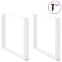 Patas para mesa comedor forma U 2uds acero blanco 100x(72-73)cm de , Patas para mesas - Ref: Foro24-4013197, Precio: 106,21 €...