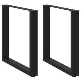 Patas para mesa de comedor en forma de U 2 uds acero negro de , Patas para mesas - Ref: Foro24-4013188, Precio: 83,62 €, Desc...