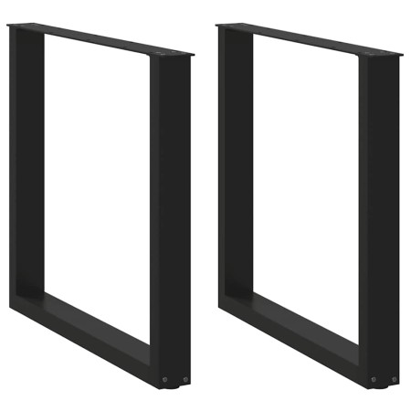 Patas para mesa de comedor en forma de U 2 uds acero negro de , Patas para mesas - Ref: Foro24-4013188, Precio: 83,62 €, Desc...